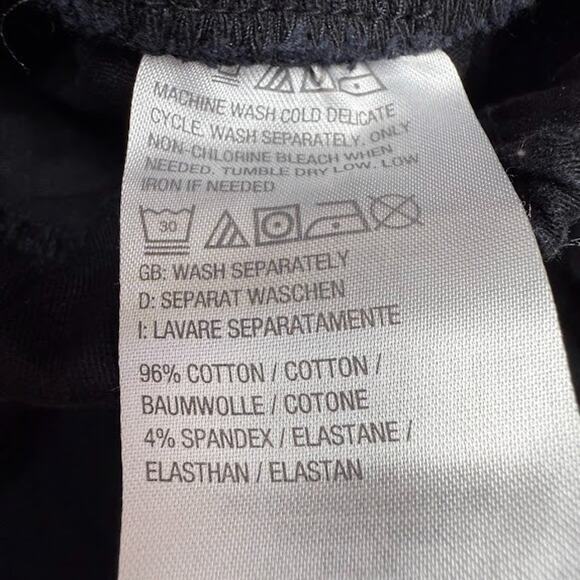 QVC Denim & Co. Pants Womens Large Petite Black Cropped Pull On Stretch NWOT - Picture 5 of 9